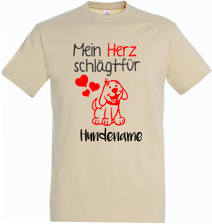 T-Shirt Hund mit Namen - Hunde T-Shirt desert Herren